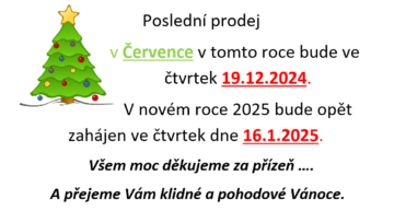 Poslední prodej v Července